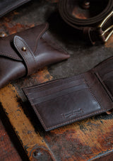 Saddle Leather Thin Belt - Dark Brown