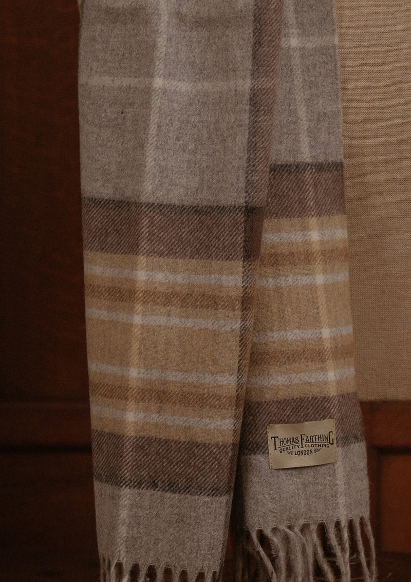 Wide Width Merino Wool Scarf - MacKeller Tartan