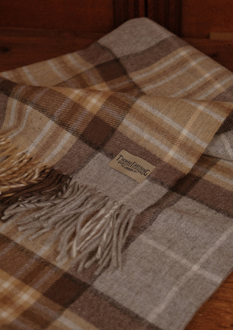 Wide Width Merino Wool Scarf - MacKeller Tartan