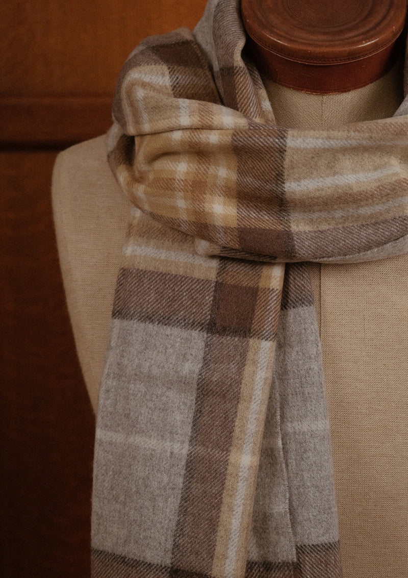 Wide Width Merino Wool Scarf - MacKeller Tartan