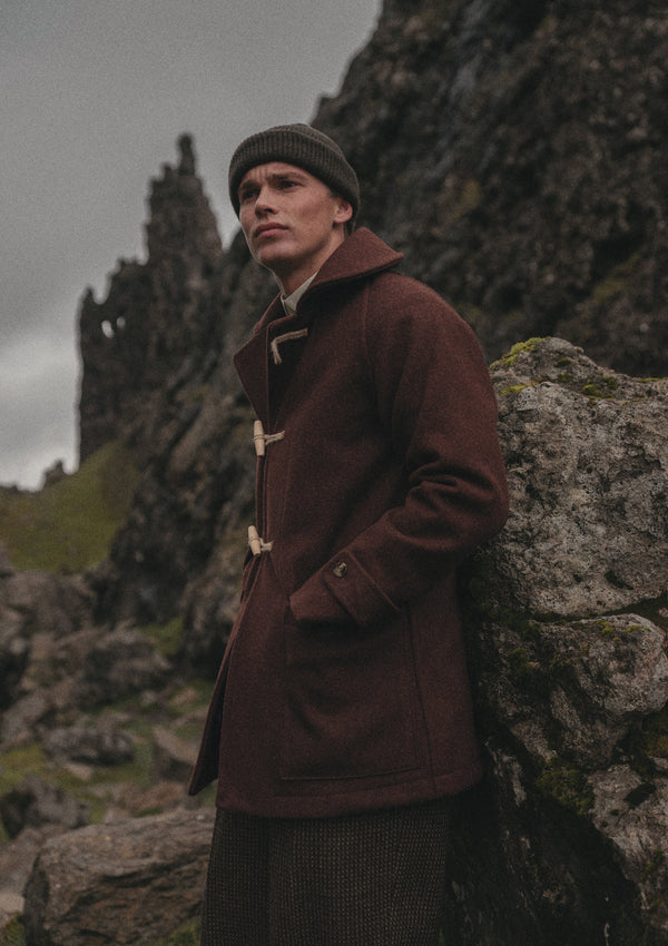 Mallory Pure Wool Duffle Coat - Red Chestnut