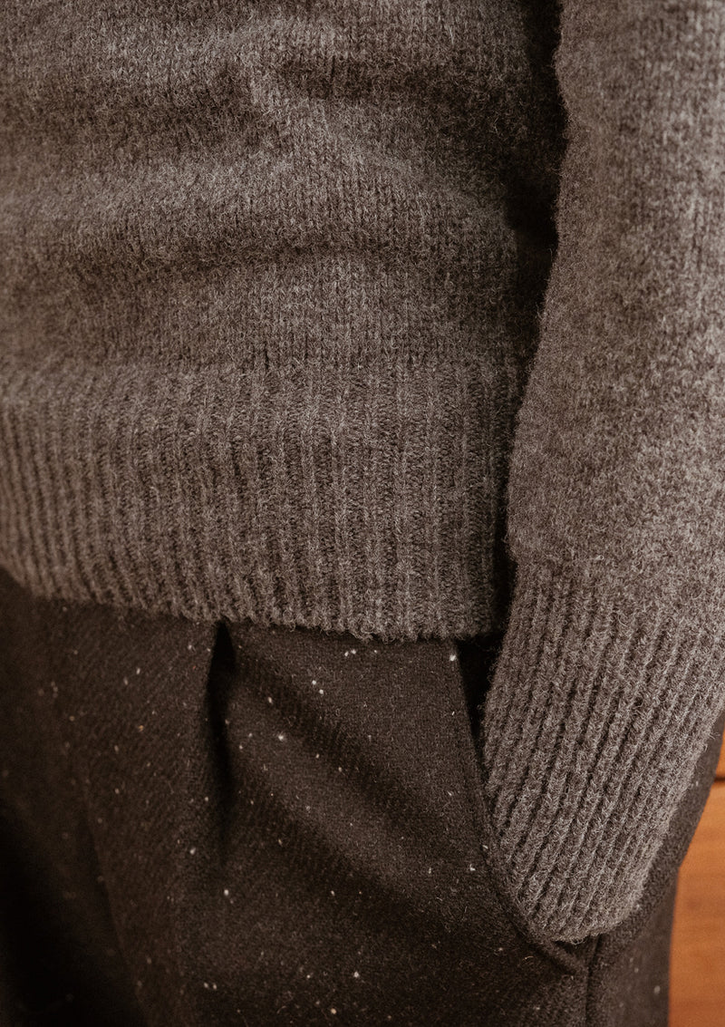 Mawson Lambswool Sweater - Charcoal