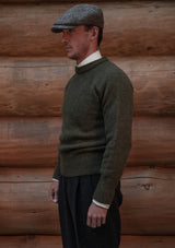 Mawson Lambs Wool Sweater - Pine Shadow