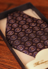 Midnight Blue Geometric Floral (Self-Tie) Bow Tie
