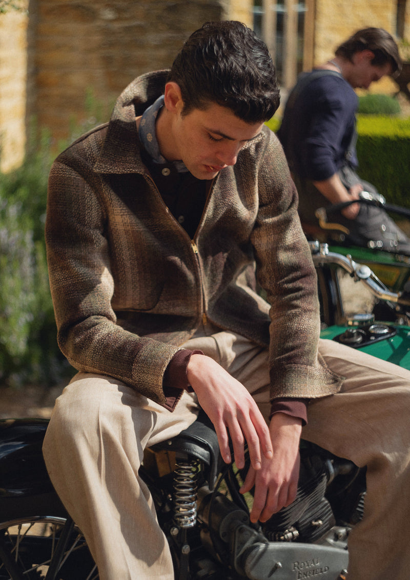 Thomas Farthing リネンテーラードジャケット Midtown Pure Wool Cropped w/ 1960s Conmar Double Zipper Jacket