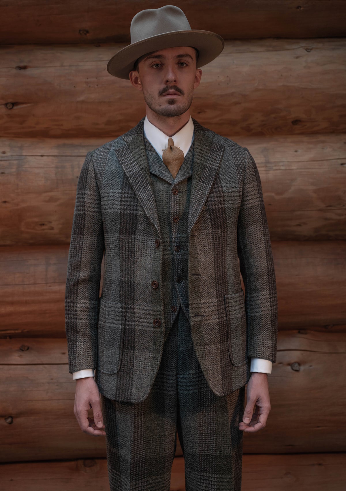 Corbett Harris Tweed Jacket - Moss Patchwork – Thomas Farthing London