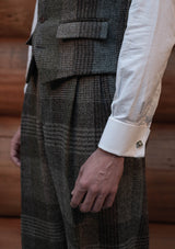 Corbett Harris Tweed Waistcoat - Moss Patchwork
