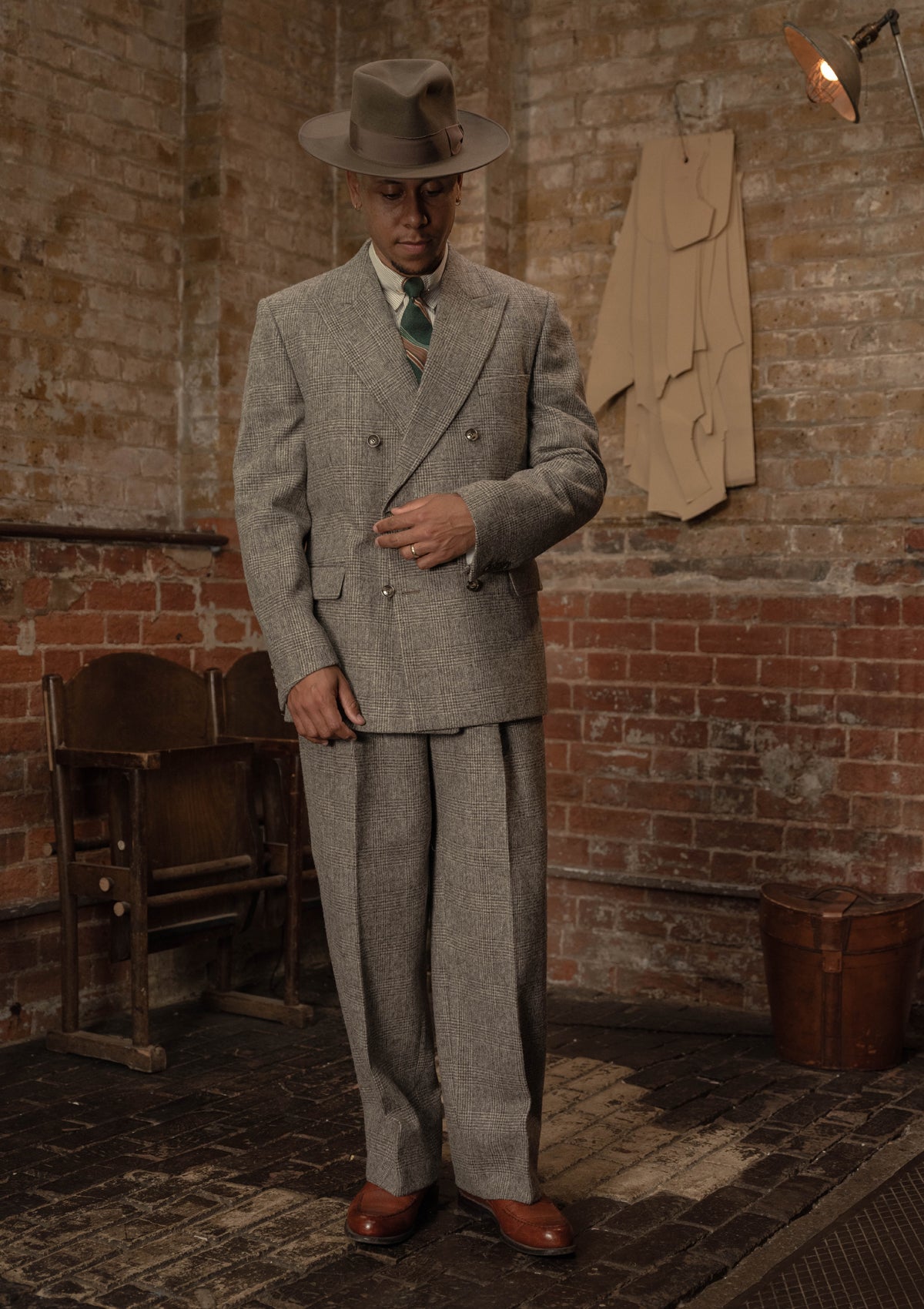 Munro Double Breasted Jacket - Grey Prince of Wales