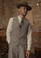 Munro Single Breasted Waistcoat - Grey Prince of Wales