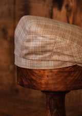 Geary Flat Cap - Sand Windowpane Check