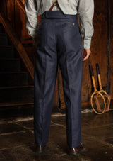 Brockman Clark Trouser - Navy Herringbone