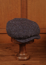 Fulton Baker Boy - (Mid-Width) Navy Herringbone Donegal Tweed