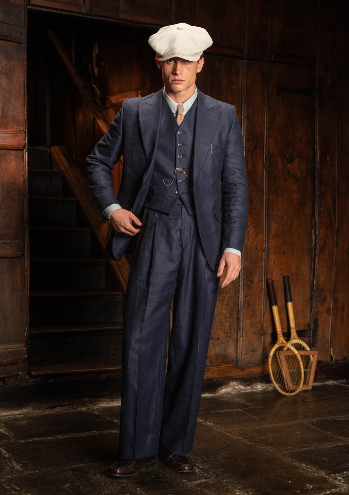 Brockman Jacket - Navy Herringbone