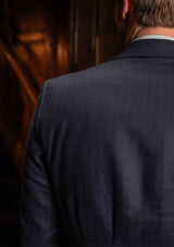 Brockman Jacket - Navy Herringbone
