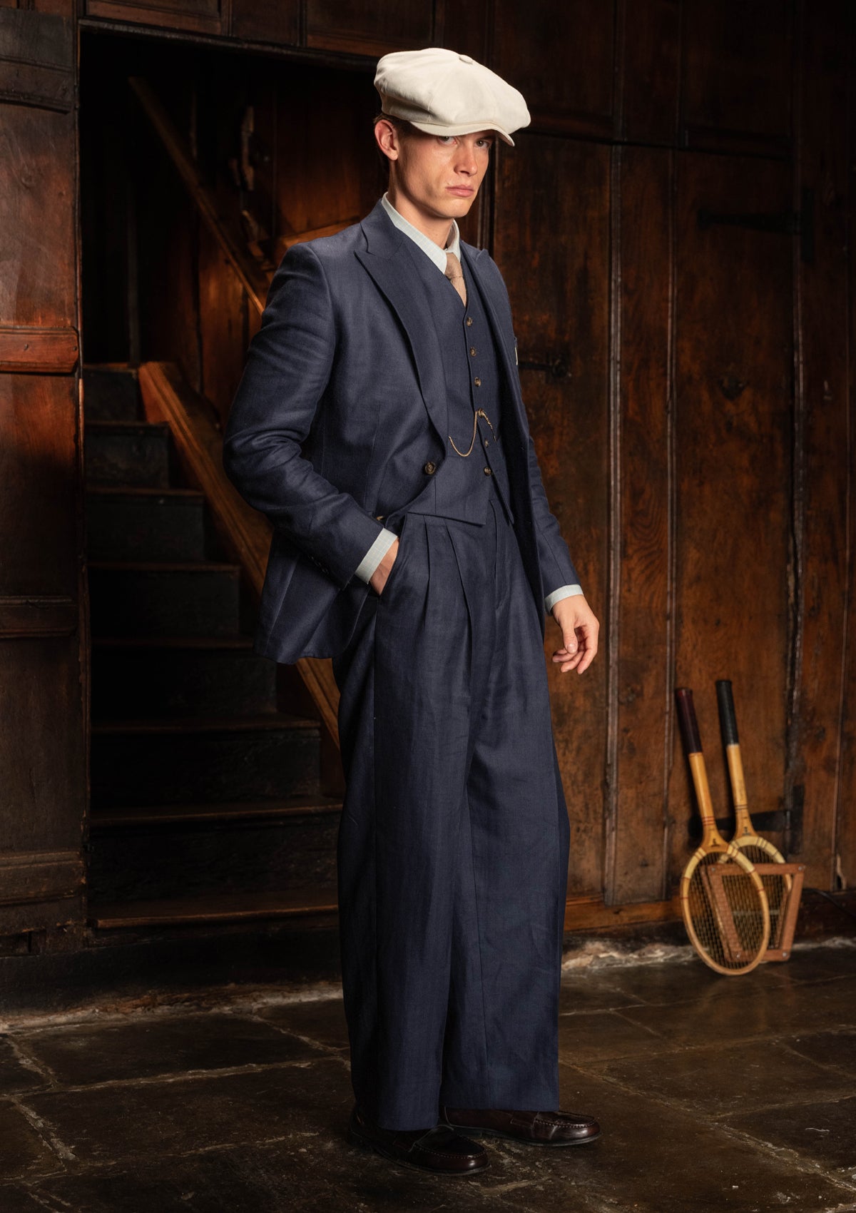 Brockman Jacket - Navy Herringbone