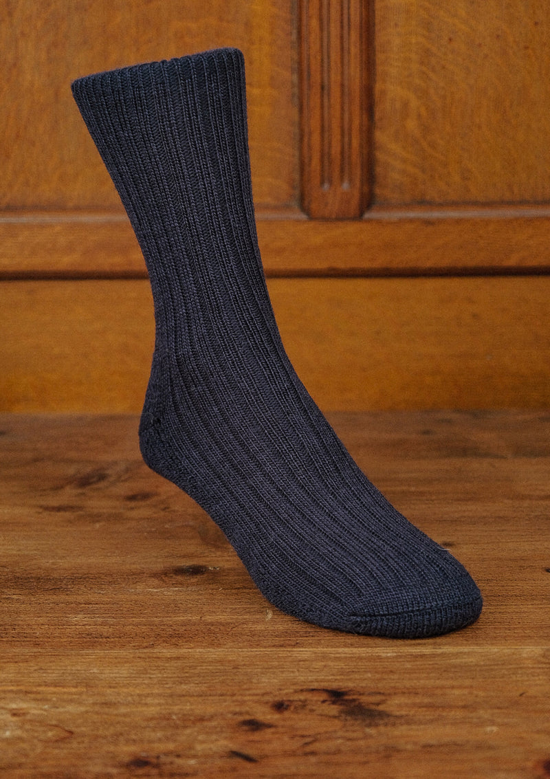 Classic Ribbed Socks - Navy