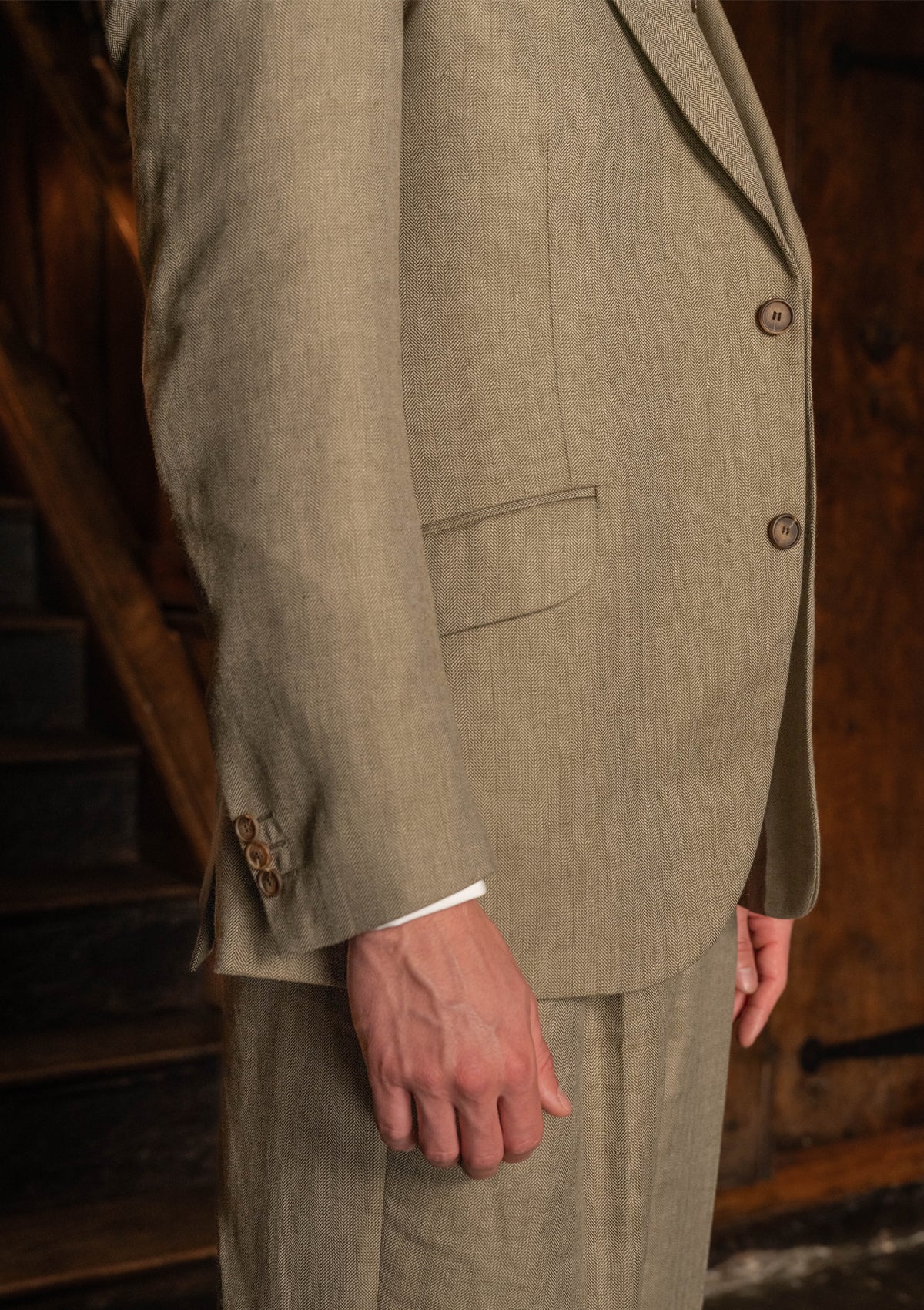 Coleman Jacket - Sage Herringbone