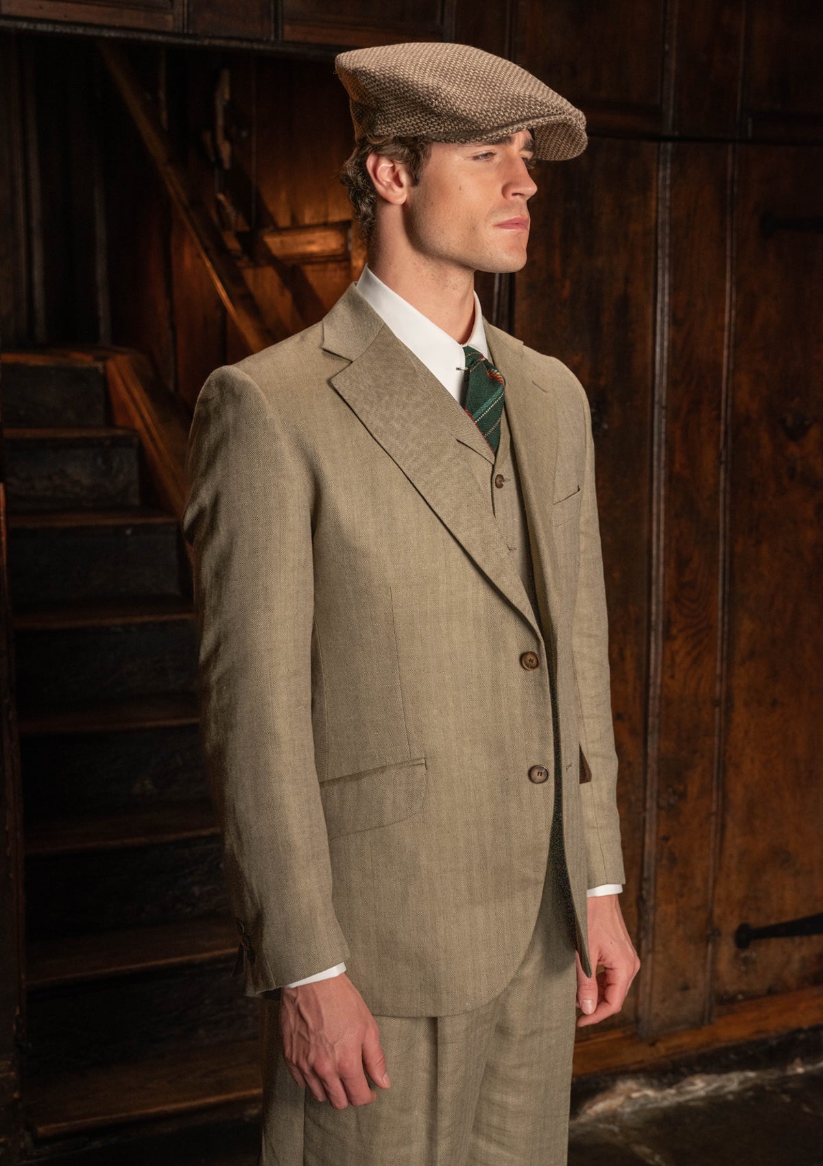 Coleman Jacket - Sage Herringbone