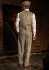 Coleman Clark Trouser - Sage Herringbone