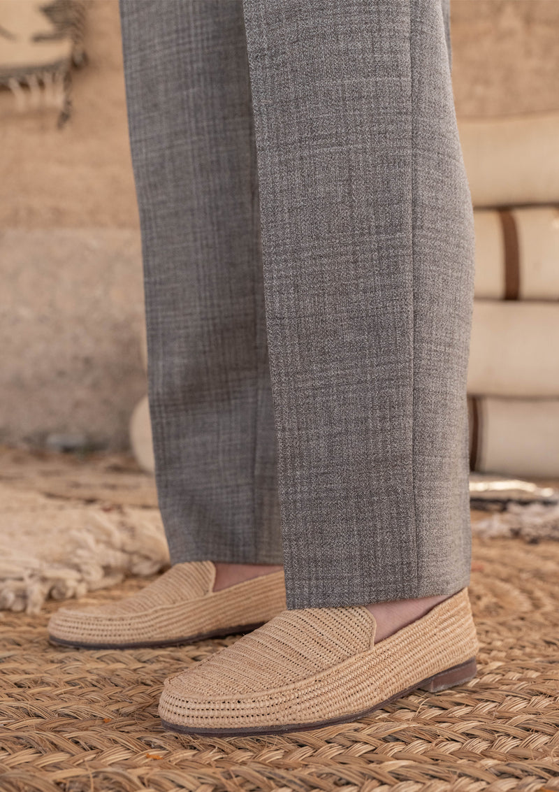 Brockman Classic Trouser - Sand Prince of Wales