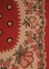 'Poire' Barn Red 100% Cotton Selvedge Bandana - #7