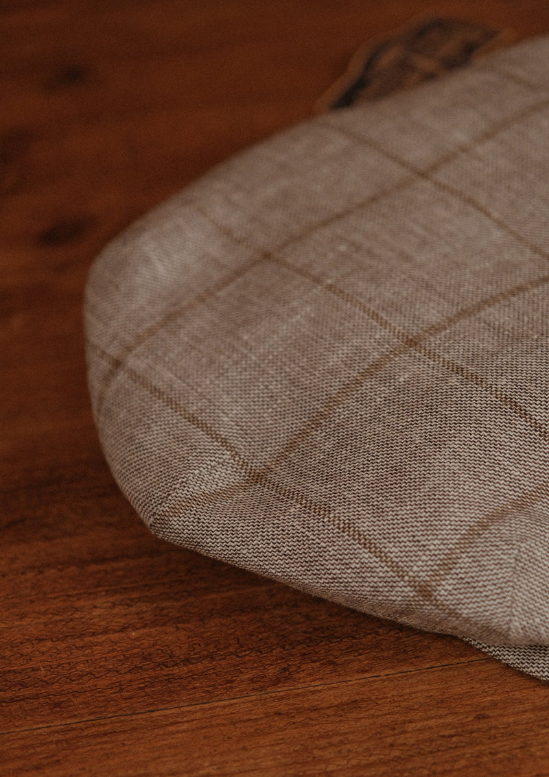 Regency 50 Pence Flat Cap - Light Grey Linen