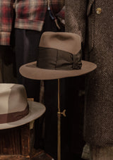 Reuben High Crown Fedora - Light Brown