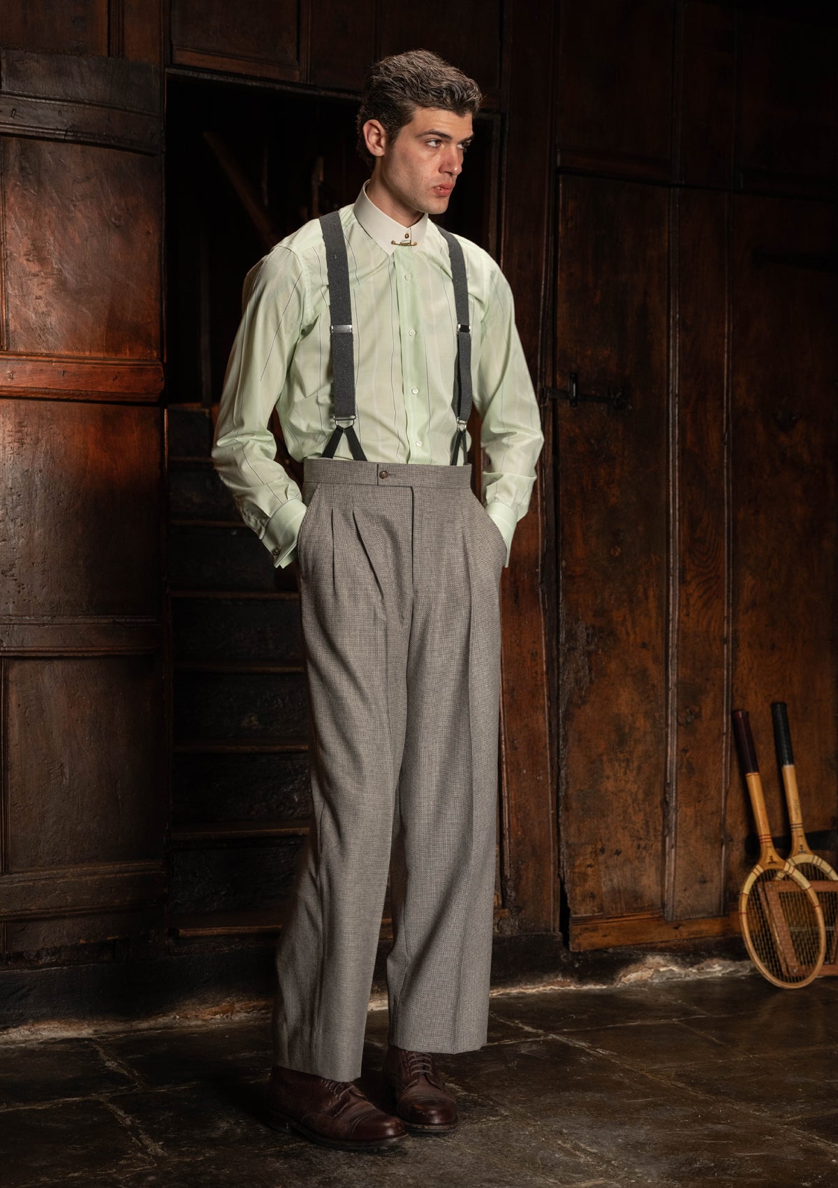 Rivera Clark Trouser (Without Belt Loops) - Dove Stone Grey