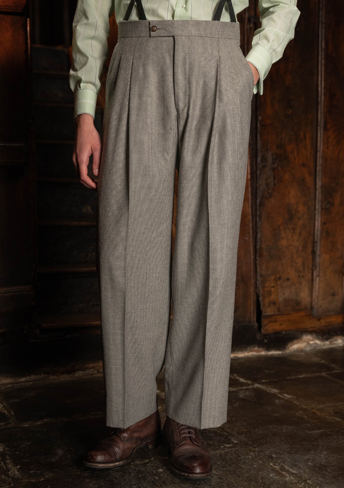Rivera Clark Trouser (Without Belt Loops) - Dove Stone Grey