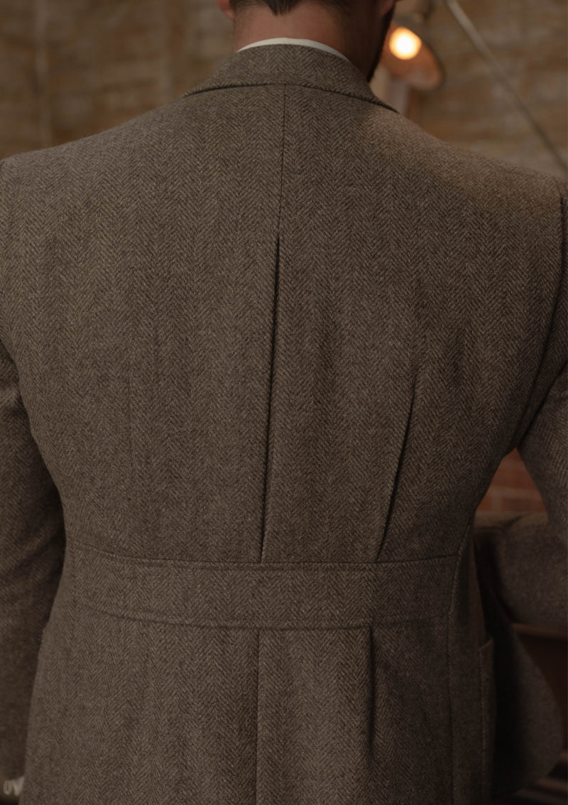 Rivera Pleated Pocket Jacket - Oatstone Herringbone