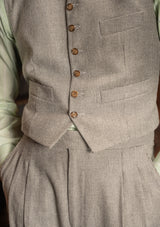 Rivera Cropped Waistcoat - Dove Stone Grey