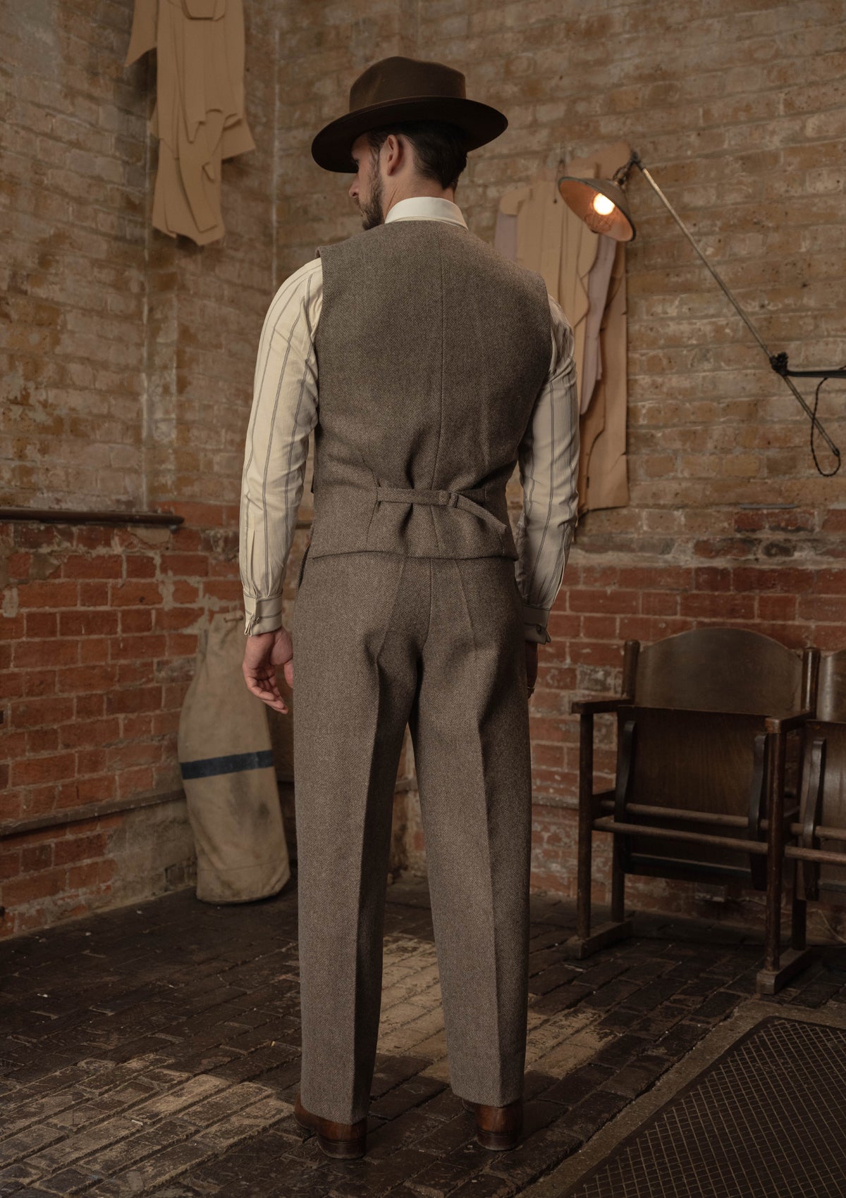Rivera Waistcoat - Oatstone Herringbone
