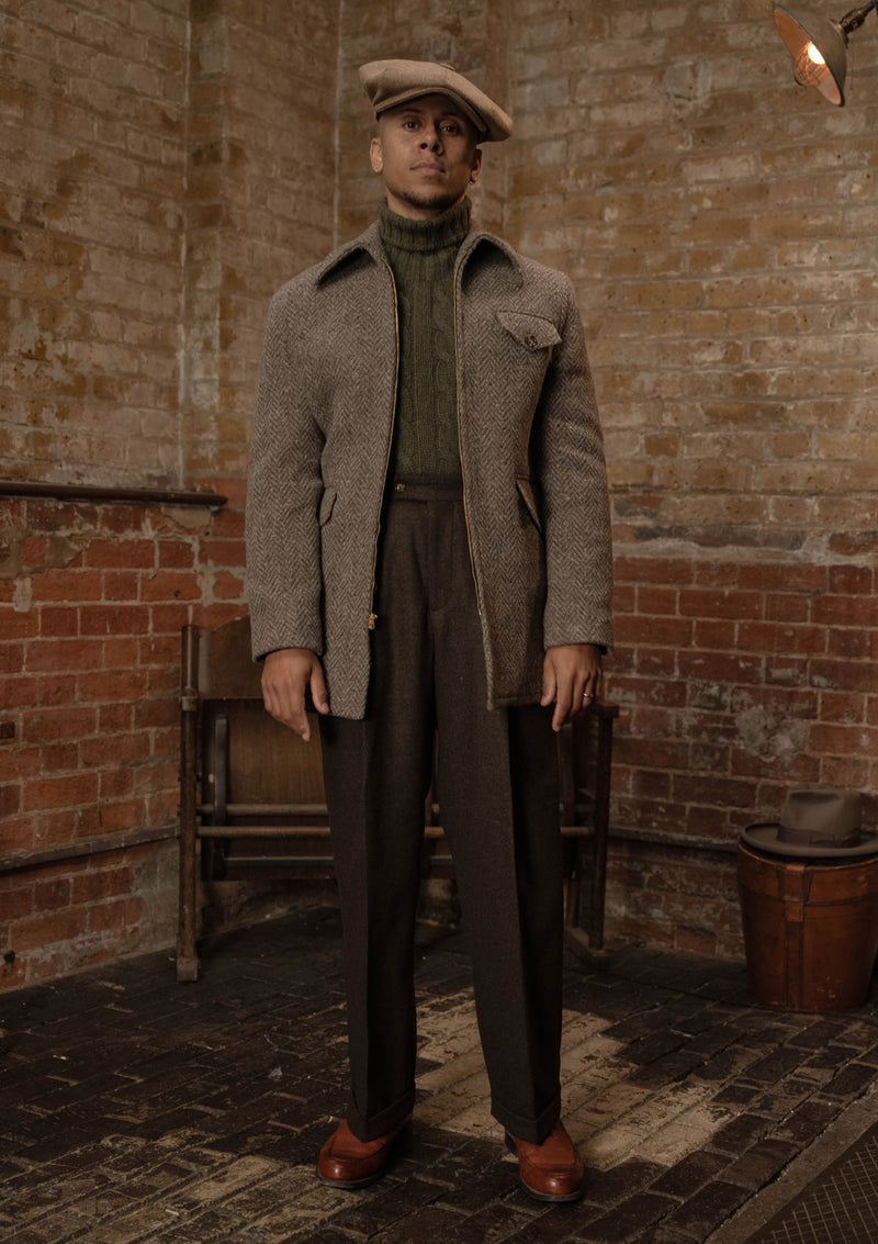 Riverton Wool Field Jacket - Grey Herringbone