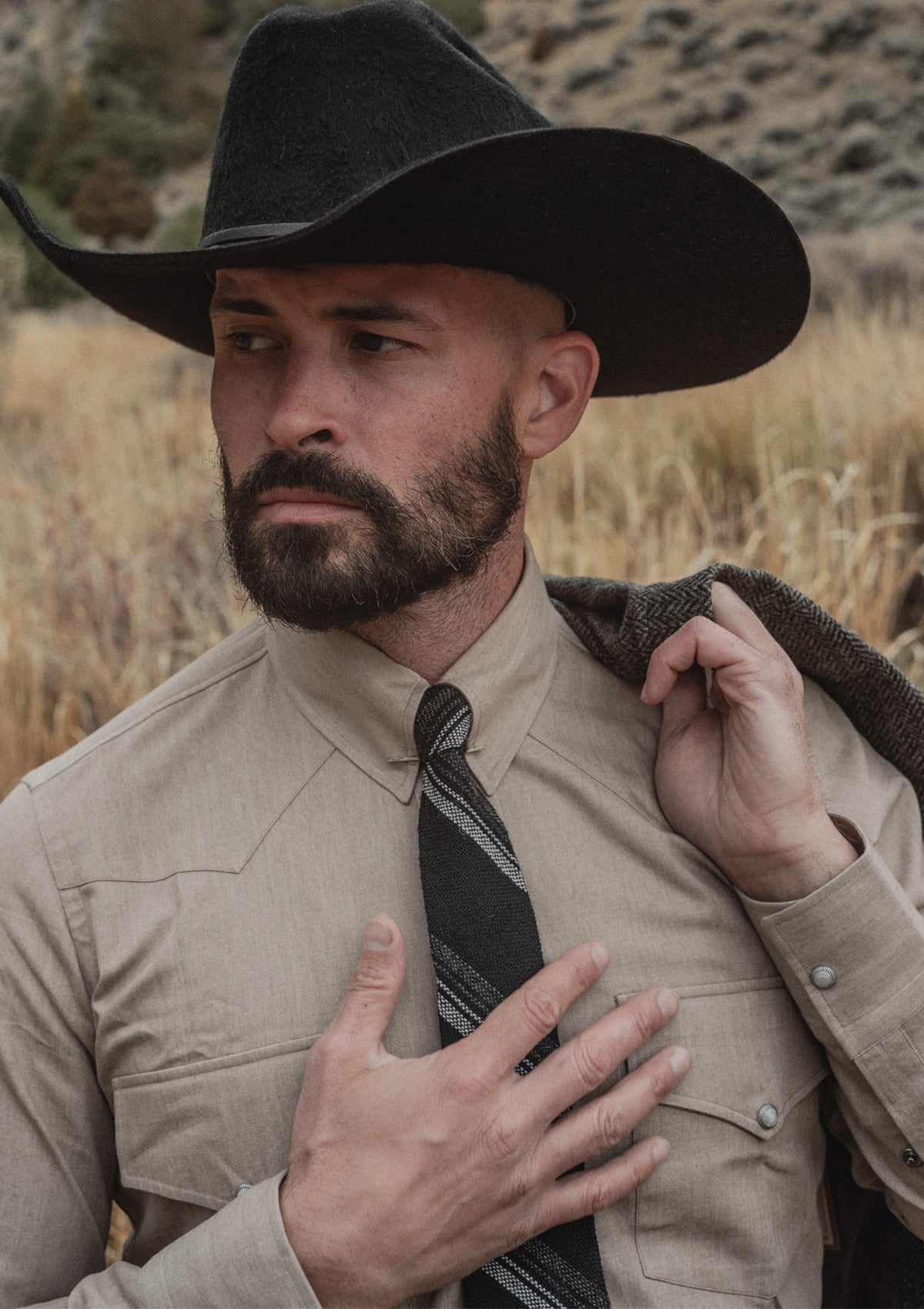 Classic Western Shirt - Soft Cream Denim