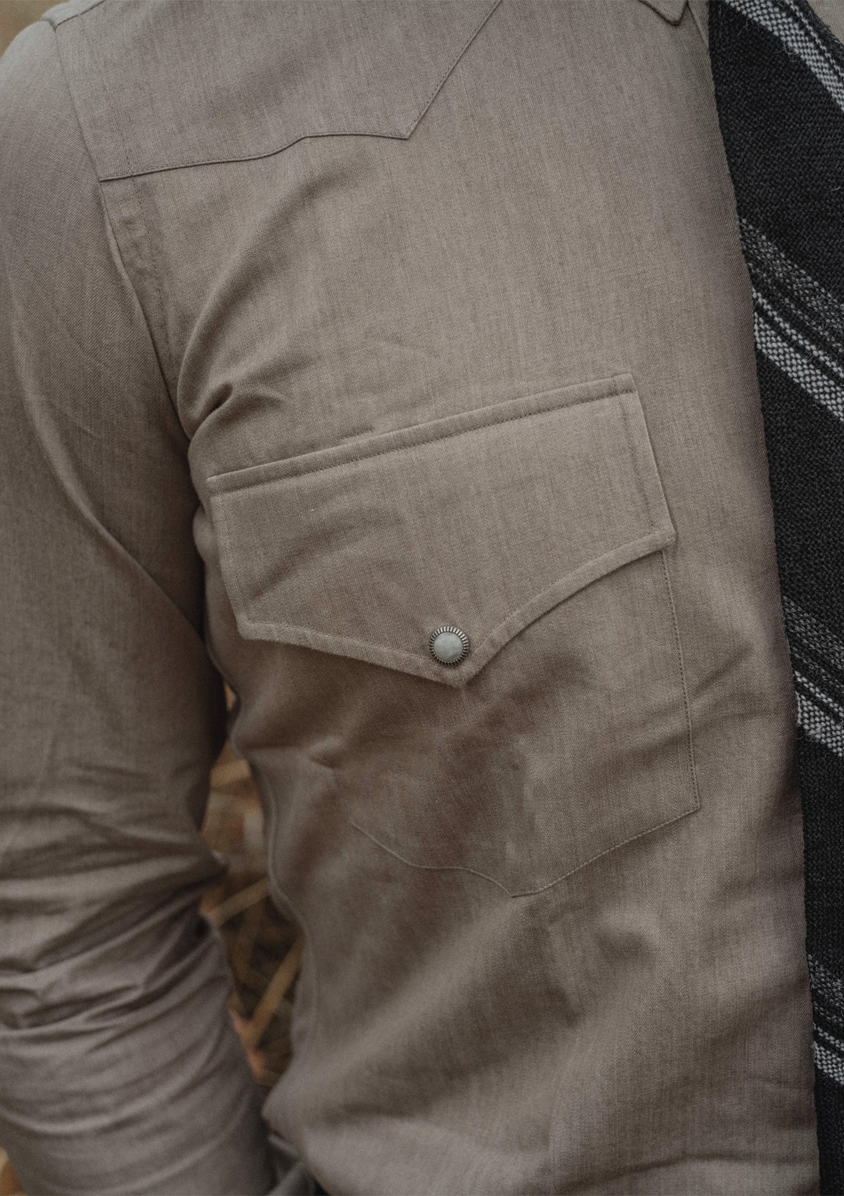 Classic Western Shirt - Soft Cream Denim