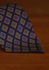 Hand-rolled Madder Silk Tie - Sapphire