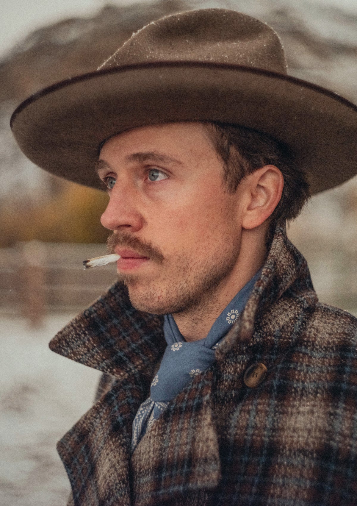 Lawson Open Crown Fedora - Sepia & Dark Brown