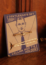 Authentic 1930s Collar Bar & Tie Slide Set