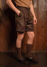 Gene Shorts - Tobacco Herringbone