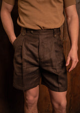 Gene Shorts - Tobacco Herringbone