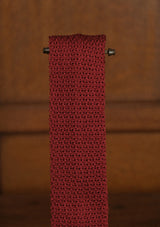 Silk Knitted Tie - Cherry