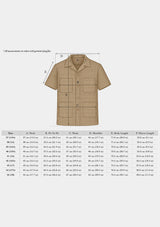 Crochet Short Sleeve Board Shirt - Brown