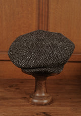 Stanton Baker Boy - (Wide Width) Donegal Tweed Black Herringbone