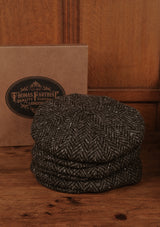 Stanton Baker Boy - (Wide Width) Donegal Tweed Black Herringbone