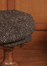 Stanton Baker Boy - (Wide Width) Donegal Tweed Black Herringbone