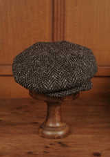 Stanton Baker Boy - (Wide Width) Donegal Tweed Black Herringbone