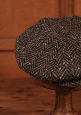 Stanton Baker Boy - (Wide Width) Donegal Tweed Black Herringbone