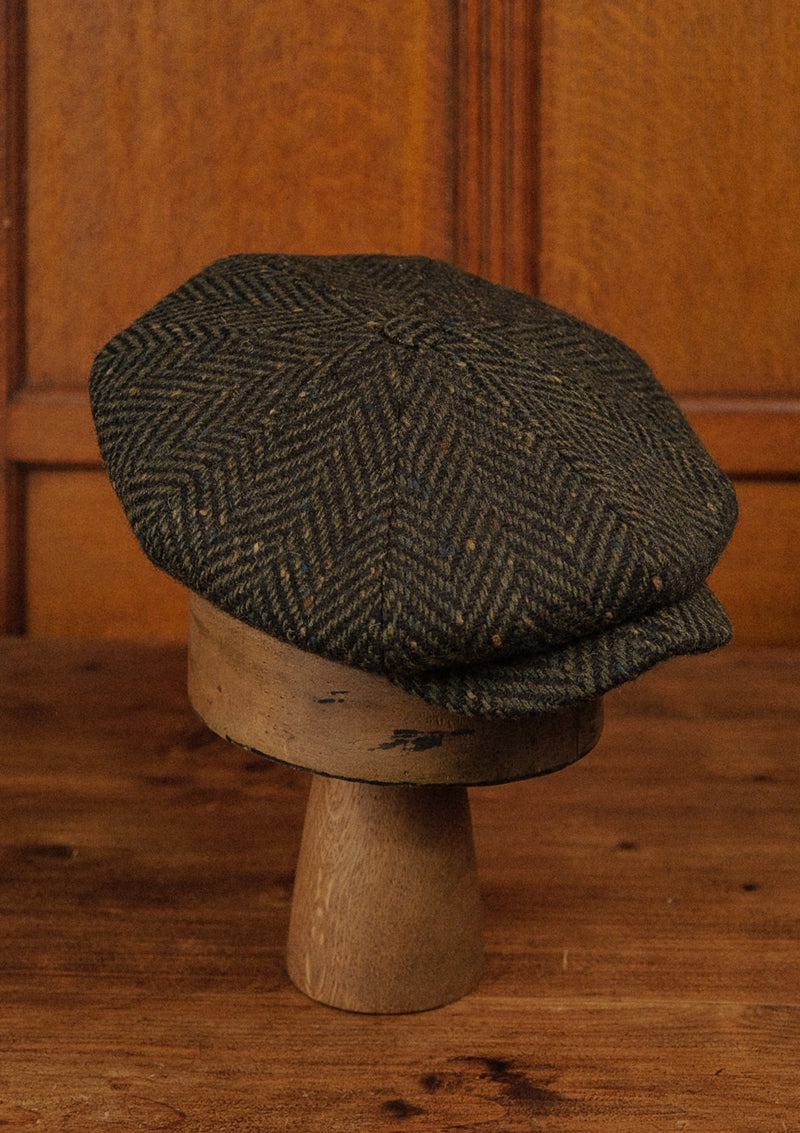 Stanton Baker Boy - (Wide Width) Donegal Tweed Green Herringbone