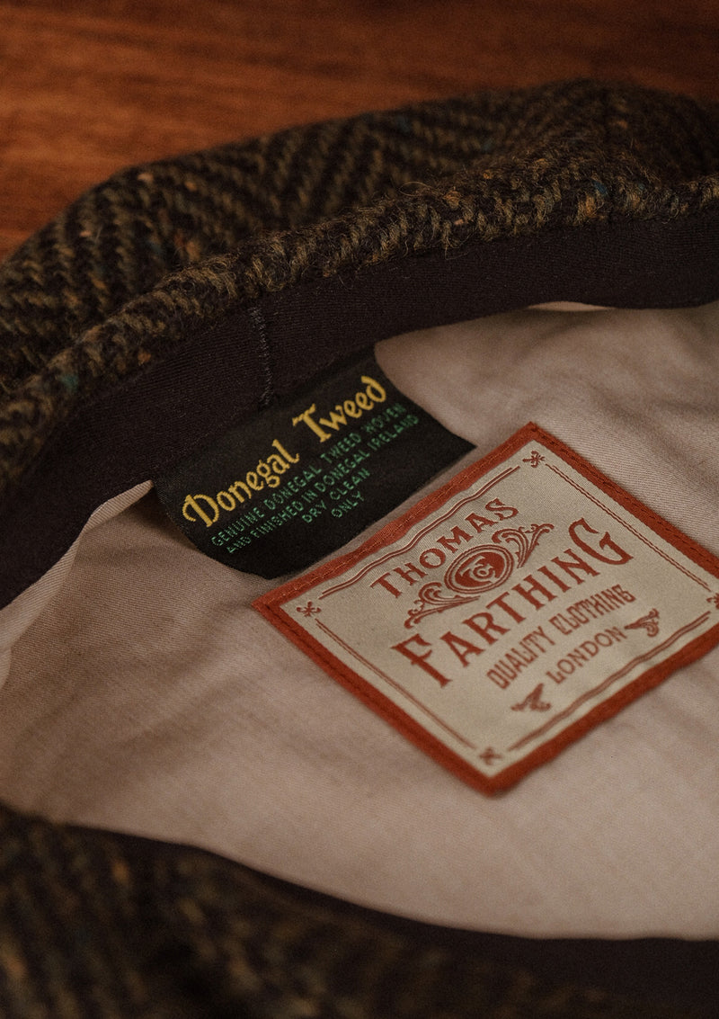 Stanton Baker Boy - (Wide Width) Donegal Tweed Green Herringbone