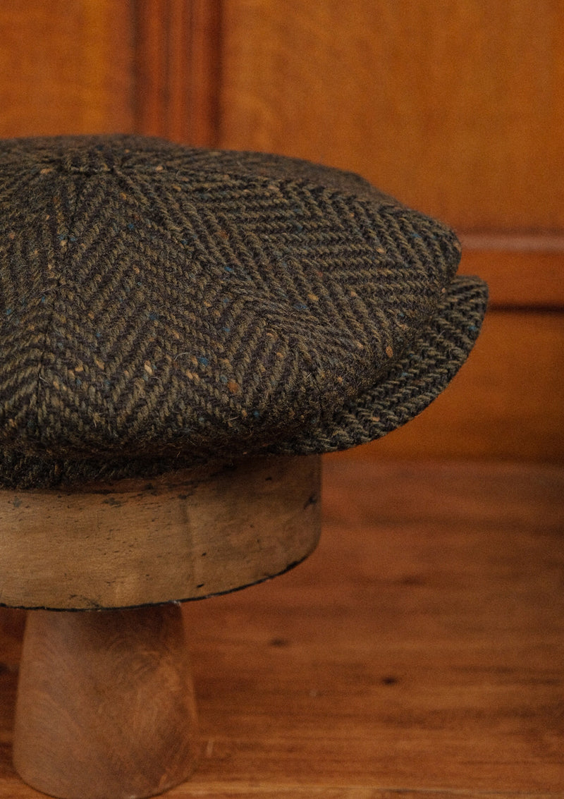 Stanton Baker Boy - (Wide Width) Donegal Tweed Green Herringbone